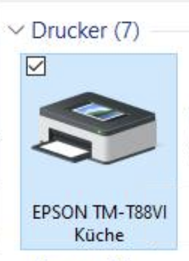 Windows-Druckereinstellungen eines Druckers mit Umlaut im Namen, die Windows-Testseite wird gedruckt